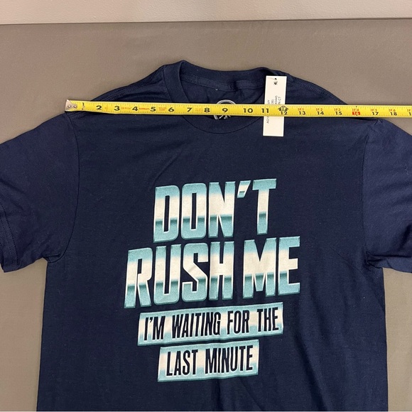 NWT DOM Women’s Cotton T-Shirt “Don’t Rush Me” Size Small - Picture 4 of 6